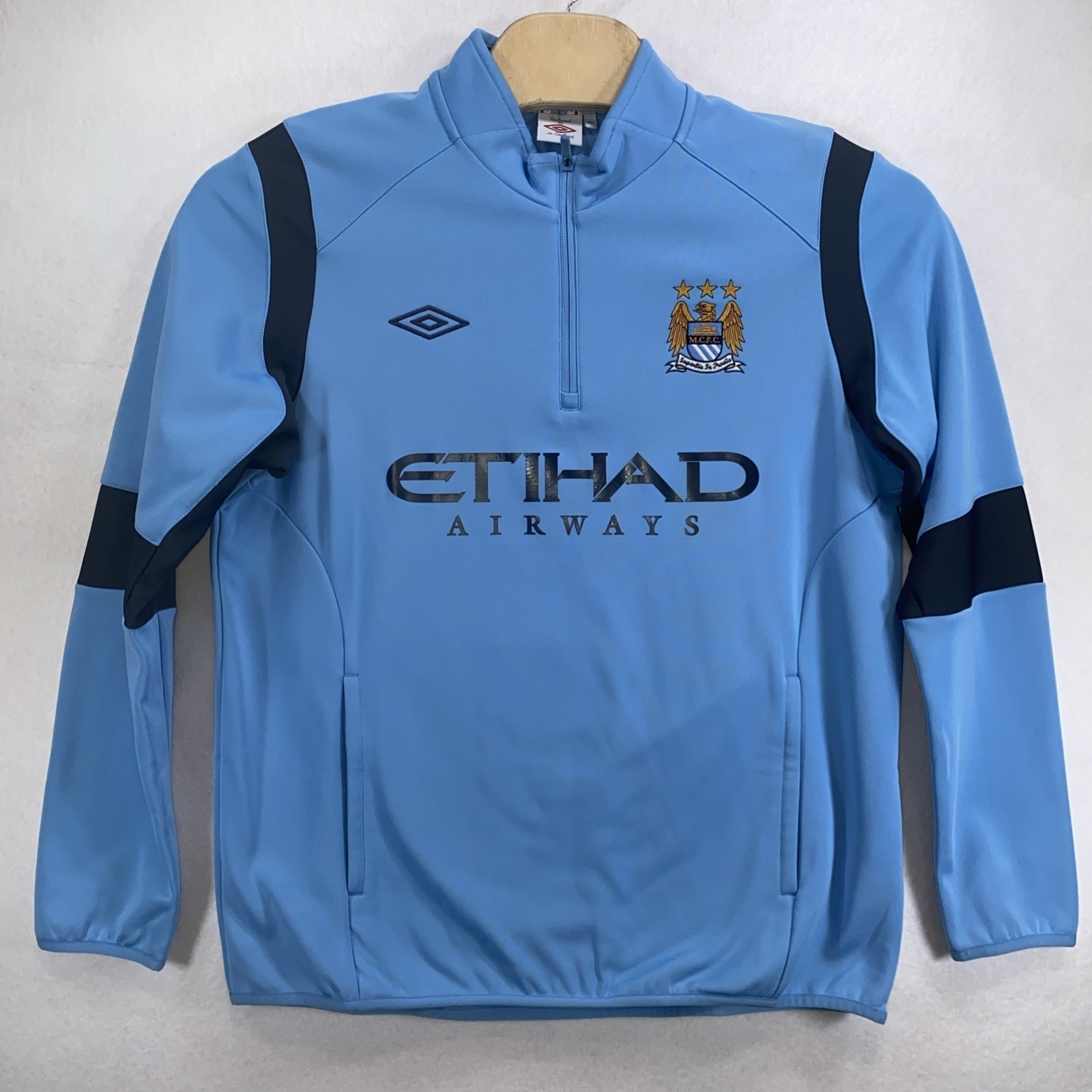 Manchester City Football Winter Training Top Unbro Size Xl Adult C10